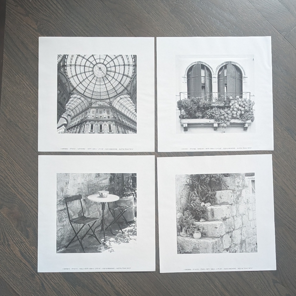 Poster Prints, 8 in x 8 in Photo, Black & White, Set of 12 - Picture 2 of 5